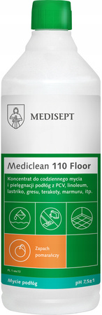 MEDICLEAN Płyn do mycia podłóg MEDISEPT pomarańcza 1l