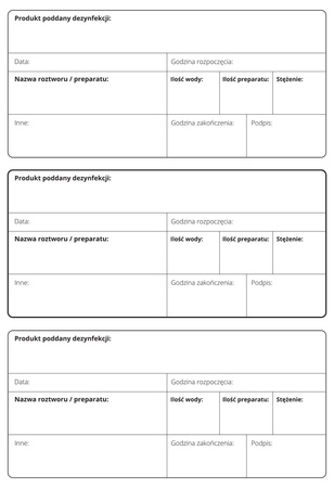 Książka ewidencji roztworów AQTlabo