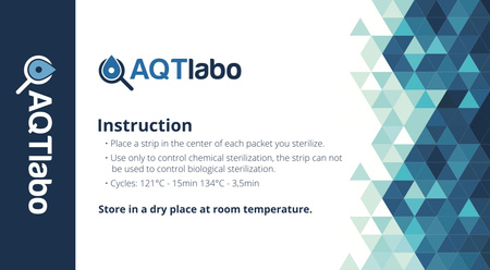Paski chemiczne do sterylizacji klasy IV AQTlabo
