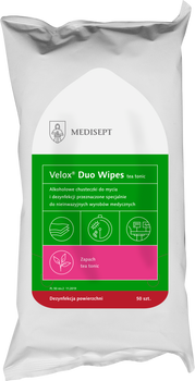 VELOX DUO WIPES Chusteczki do dezynfekcji powierzchni MEDISEPT 50szt.