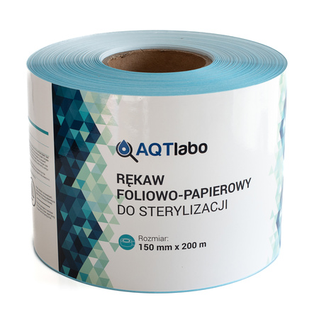 Rękaw papierowo-foliowy do sterylizacji 15 cm x 200 m AQTlabo