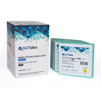 Bowie & Dick pakiet testowy do kontroli sterylizacji parą AQTlabo 10 szt.