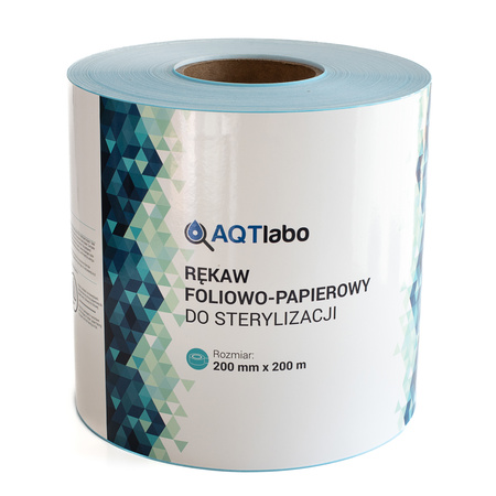 Rękaw papierowo-foliowy do sterylizacji 20 cm x 200 m AQTlabo